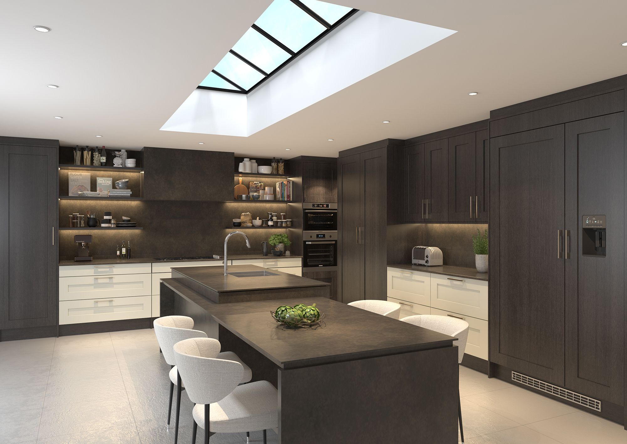 CGI 3D render of kitchen design for Lux Cabinetry