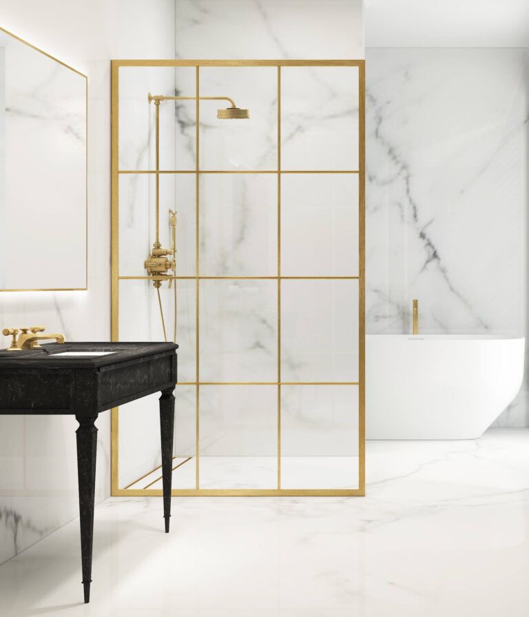 THE MAJESTIC SHOWER COMPANY – Trellis Gold Shower Screen