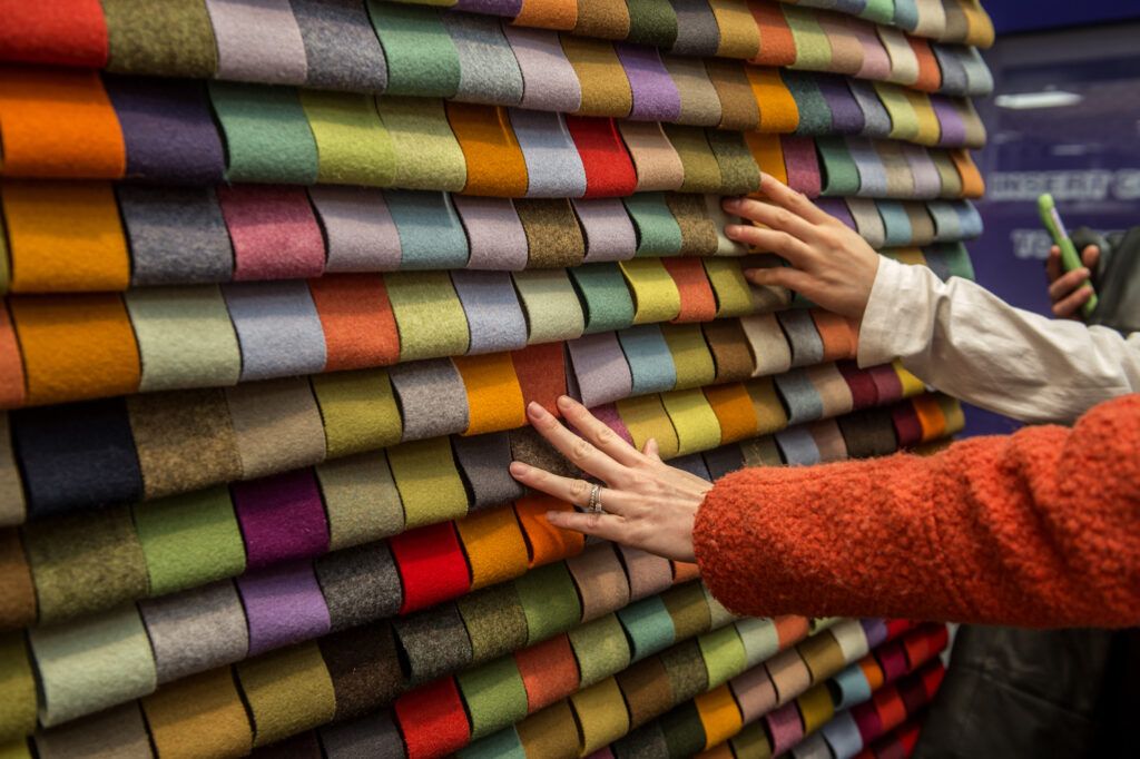 Burel Architecture. Fabric made from 100� wool it is natural, biodegradable and an agroproduct. Can be used on a variety of surfaces.