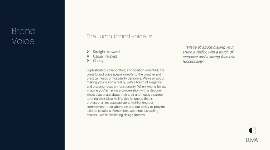 Luma Brand Guidelines - Brand Voice by Oil Studios