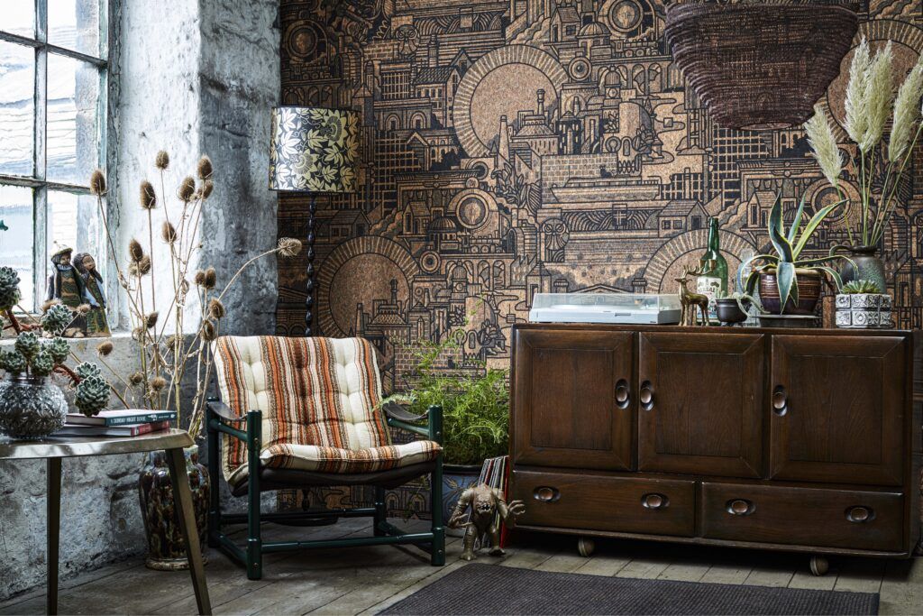 The Monkey Puzzle Tree, Hit the North real cork wallpaper, Sustainable Design